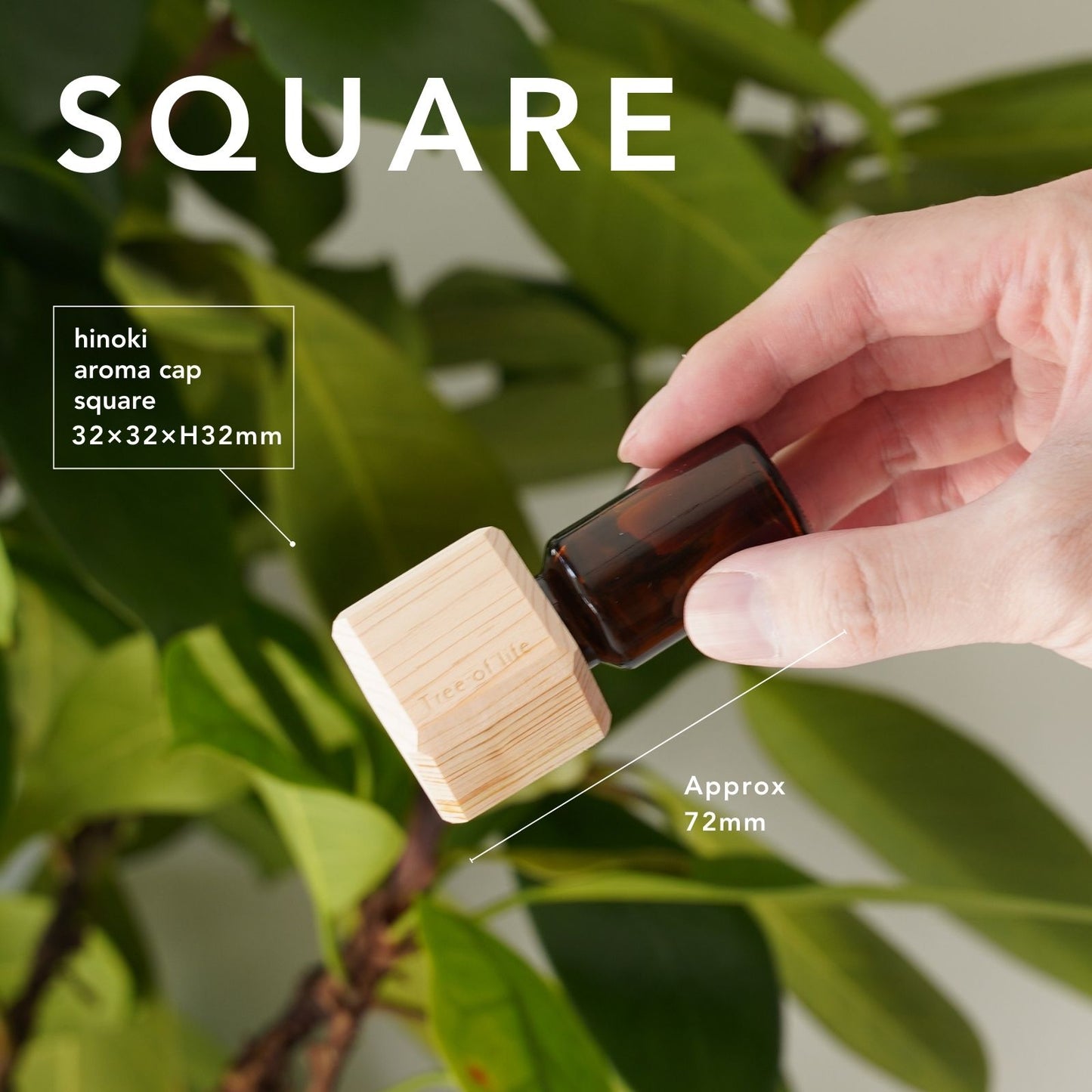 Hinoki Aroma Cap Diffuser Hex / Round / Square