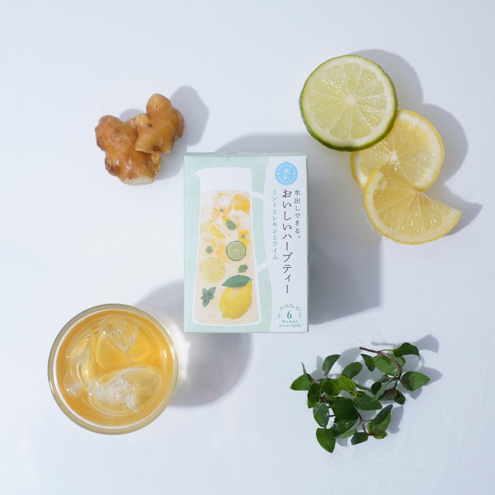 Cold Brew Fruity Herbal Tea Mint and Lemon and Lime