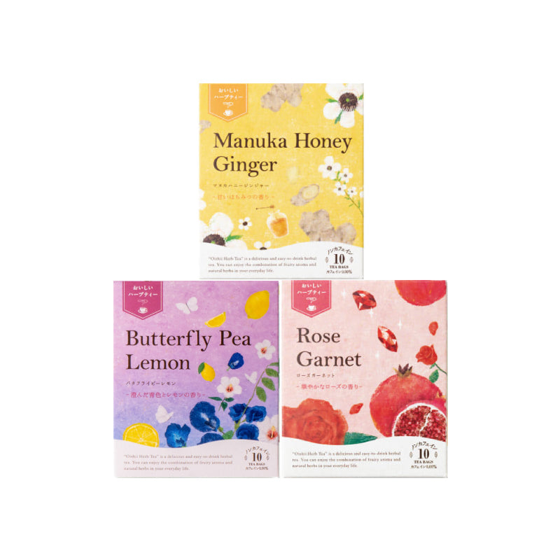 Fruity Herbal Tea Assorted Set 3 Flavors -HAPPY-