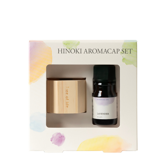 Hinoki Aroma Cap Lavender Oil Set
