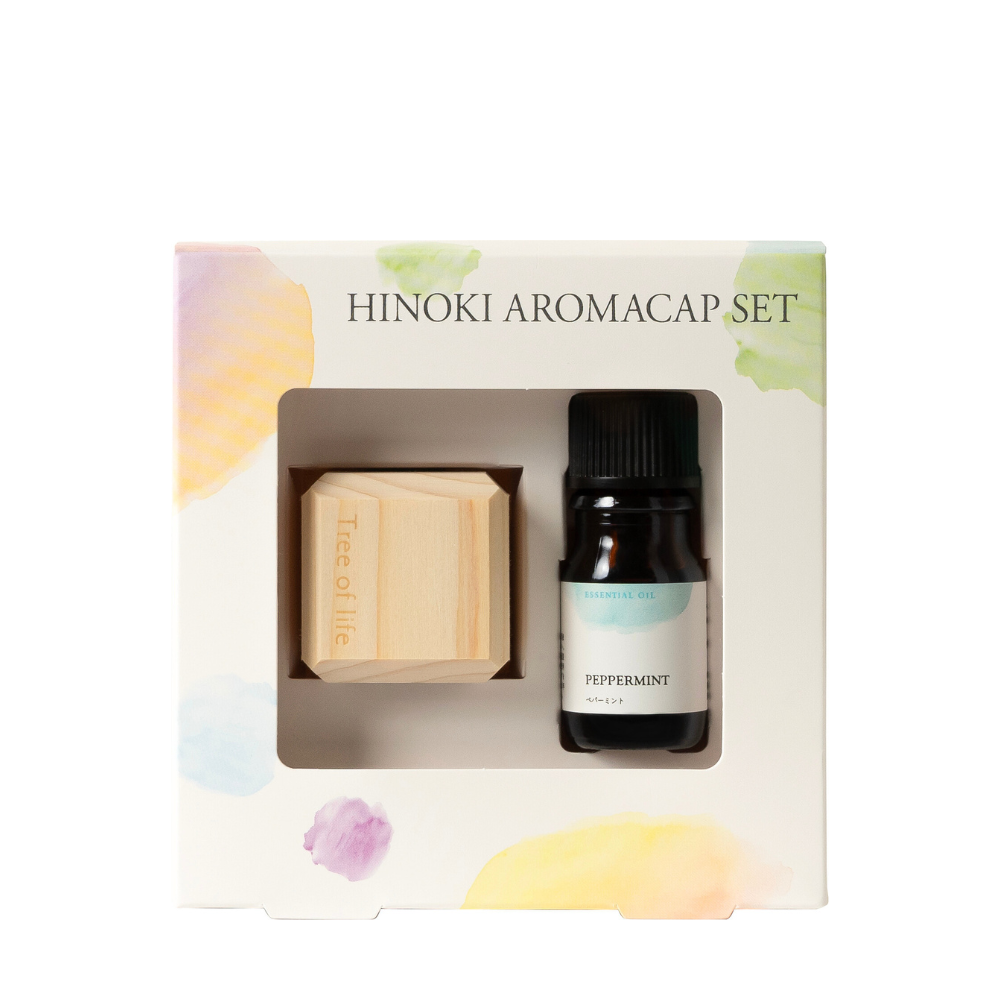 Hinoki Aroma Cap Peppermint Oil 5ml Set