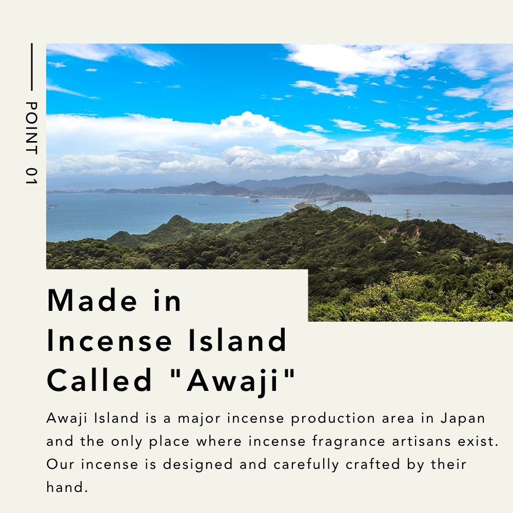 Japan Fragrance Incense Kankitsu 柑橘 10 Sticks with Plate and Holder