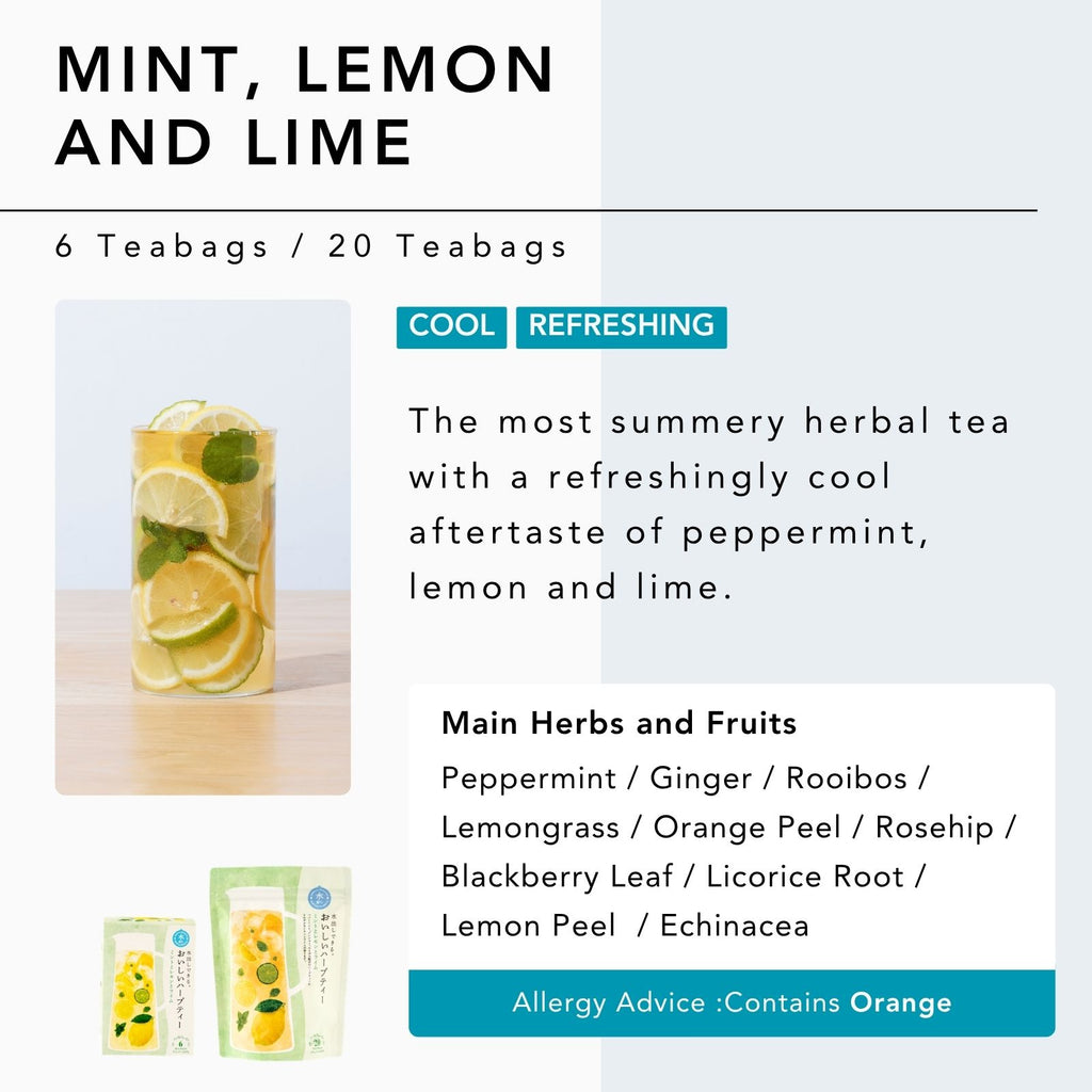 Cold Brew Fruity Herbal Tea Mint and Lemon and Lime
