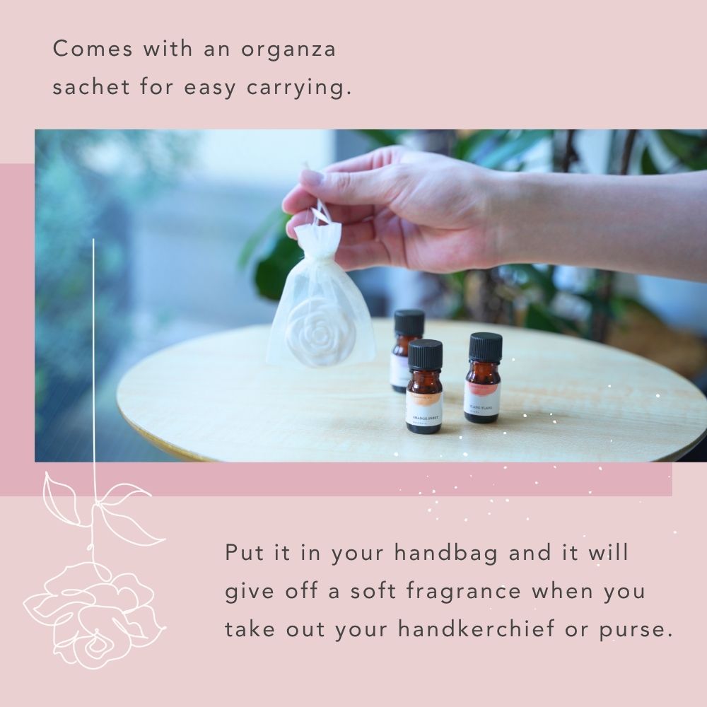Aroma Stone Rose with Sachet