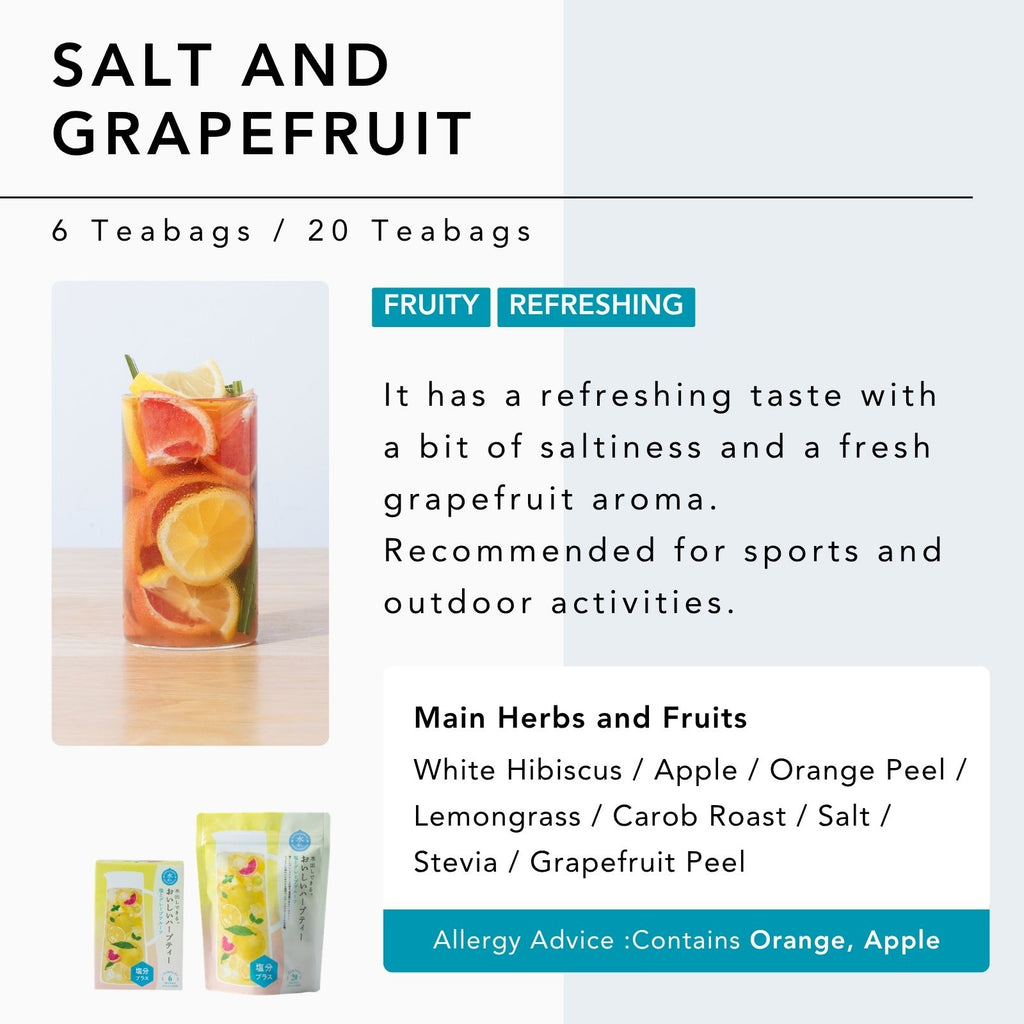 Cold Brew Fruity Herbal Tea Salt and Grapefruit
