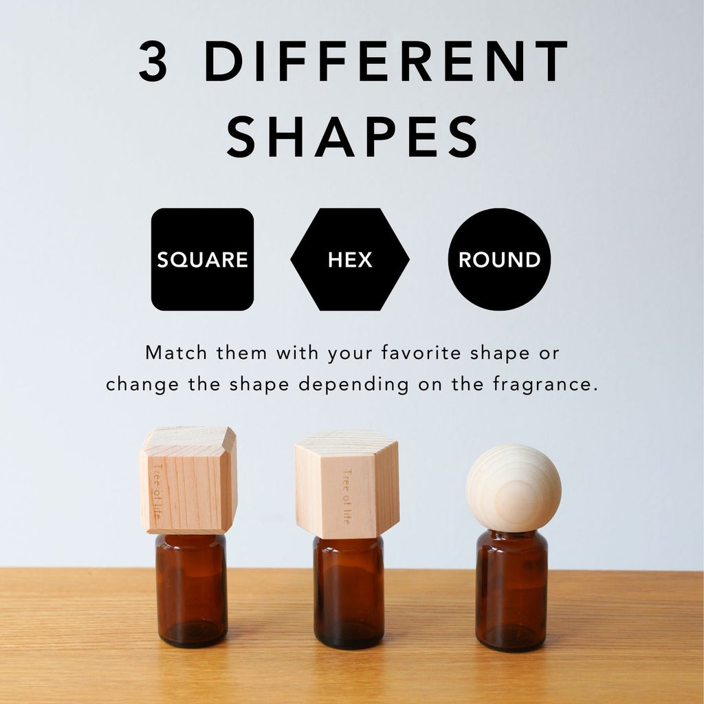 Hinoki Aroma Cap Diffuser Hex / Round / Square