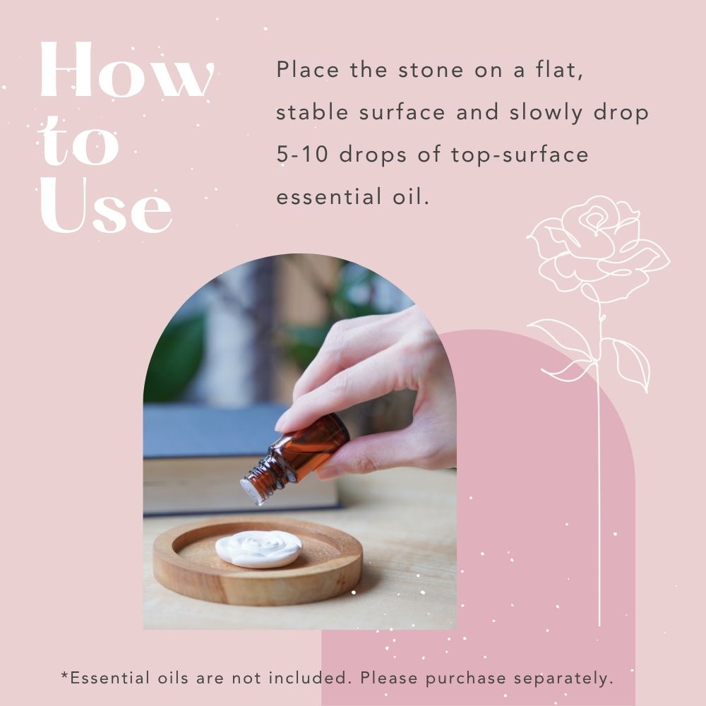 Aroma Stone Rose with Sachet
