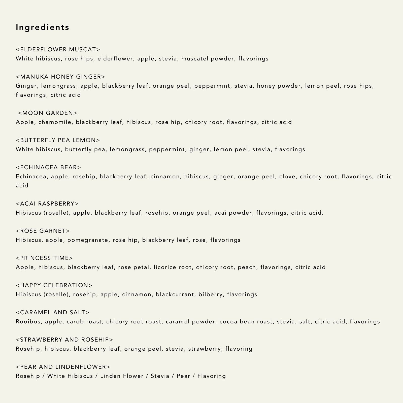 Fruity Herbal Tea Assorted Set 12 Flavors
