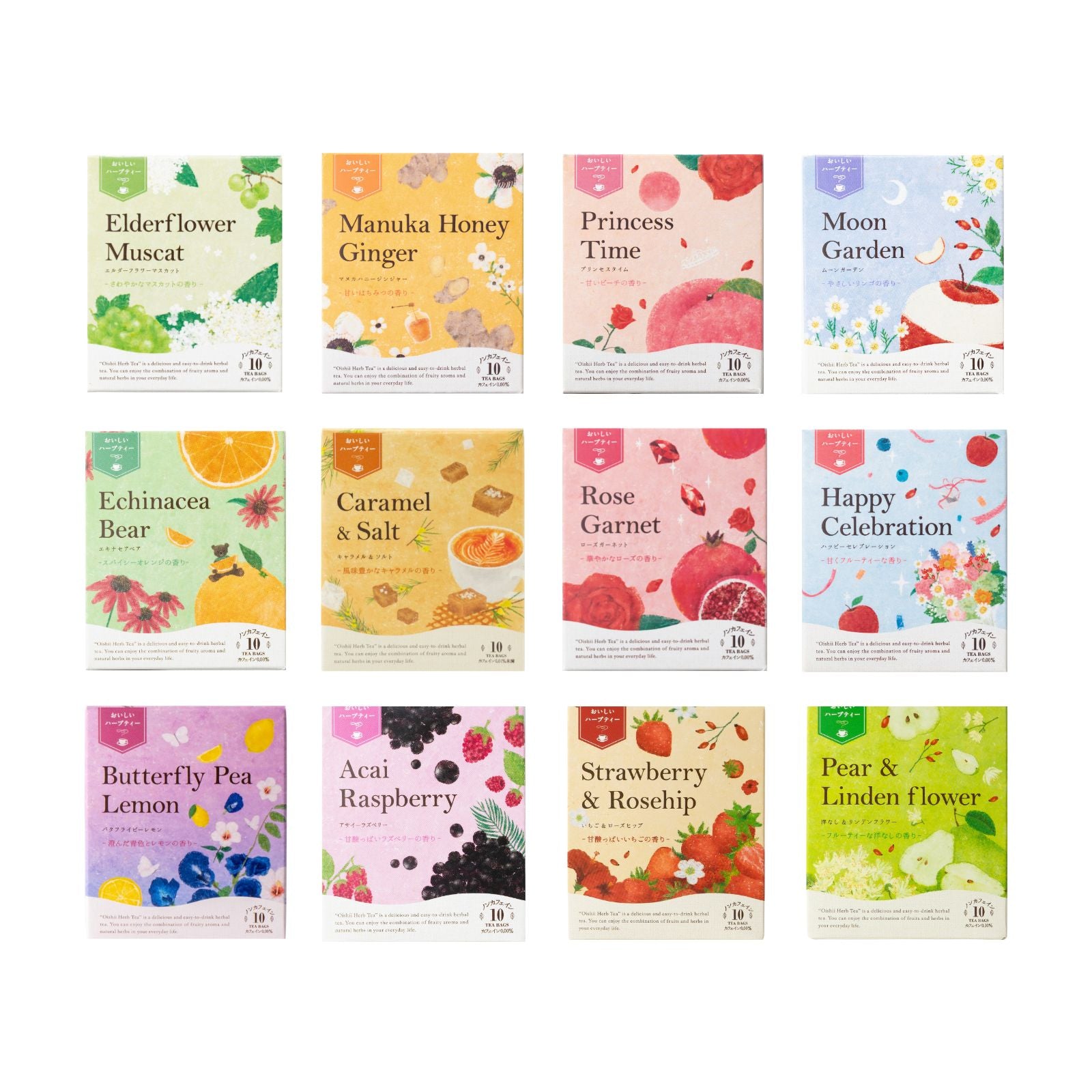 Fruity Herbal Tea Assorted Set 12 Flavors
