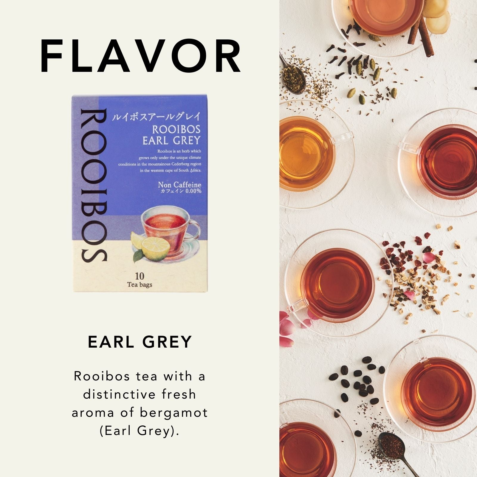 Flavored Rooibos Tea Earl Grey Teabags