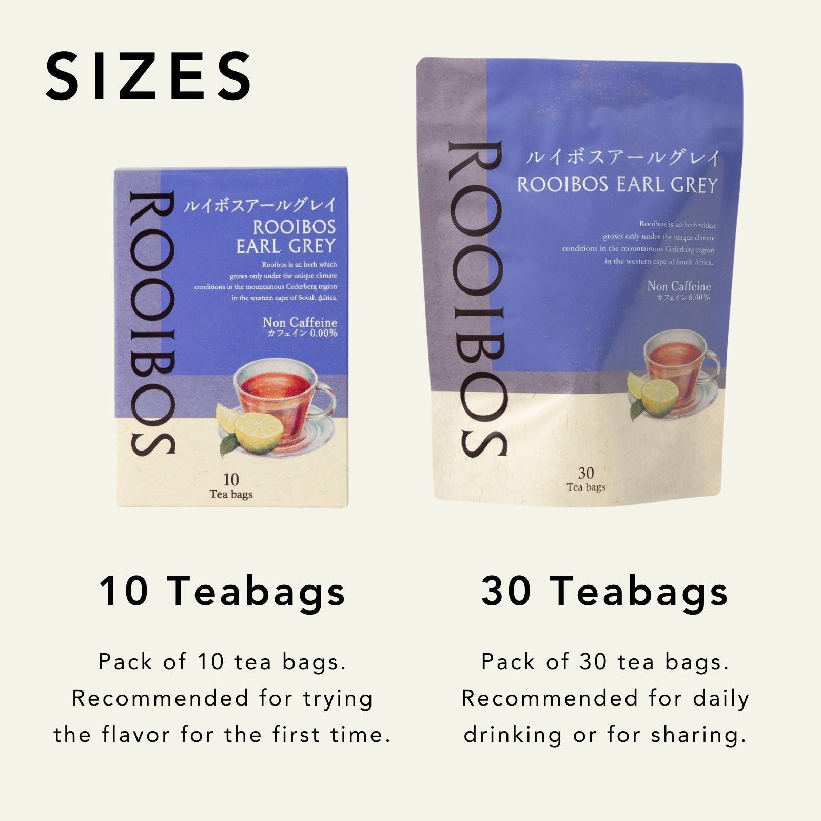 Flavored Rooibos Tea Earl Grey Teabags