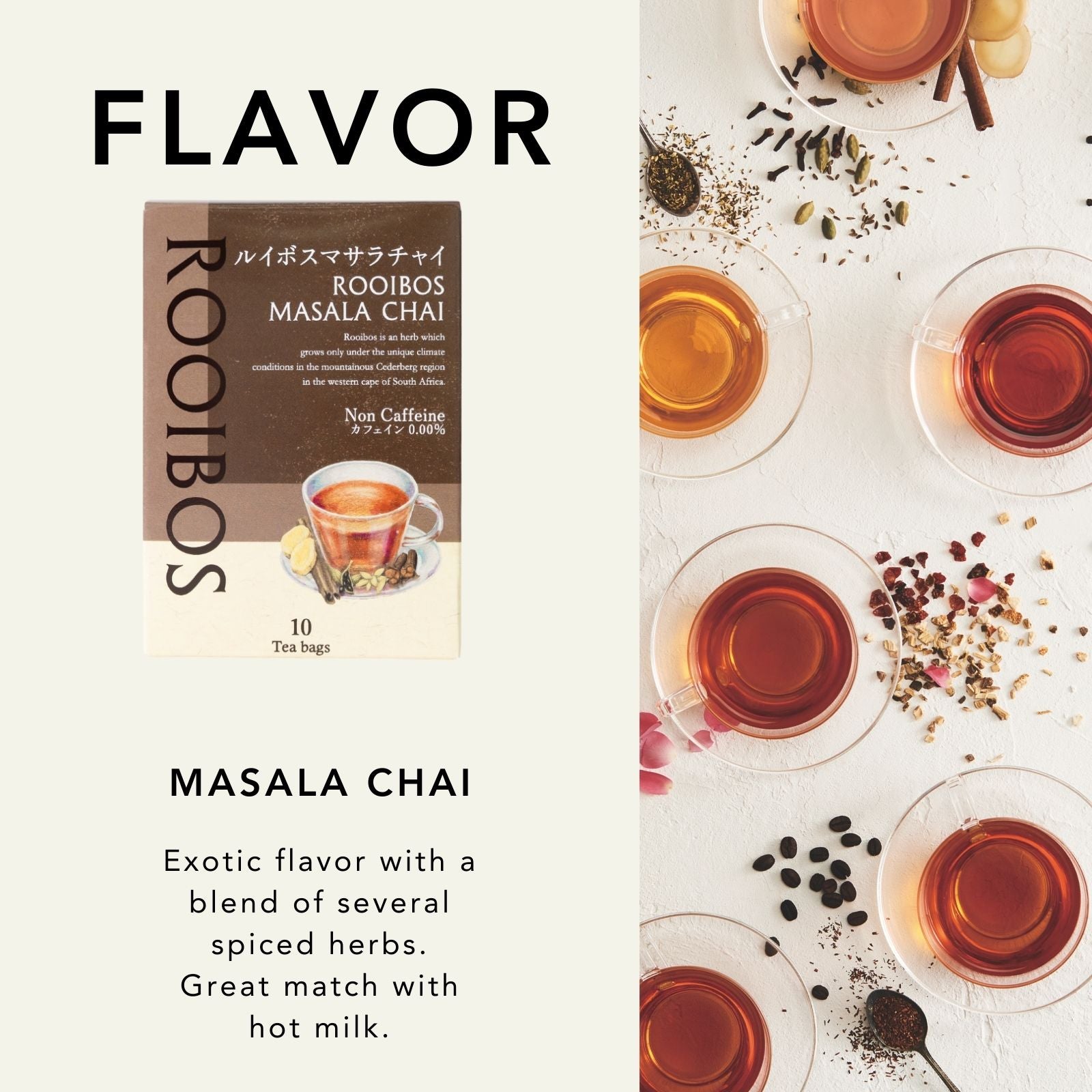 Flavored Rooibos Tea Masala Chai Teabags