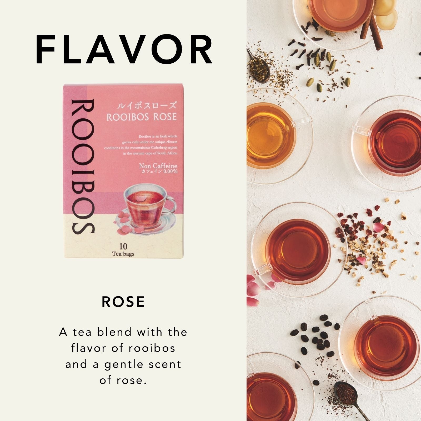 Flavored Rooibos Tea Rose Teabags – SEIKATSU no KI