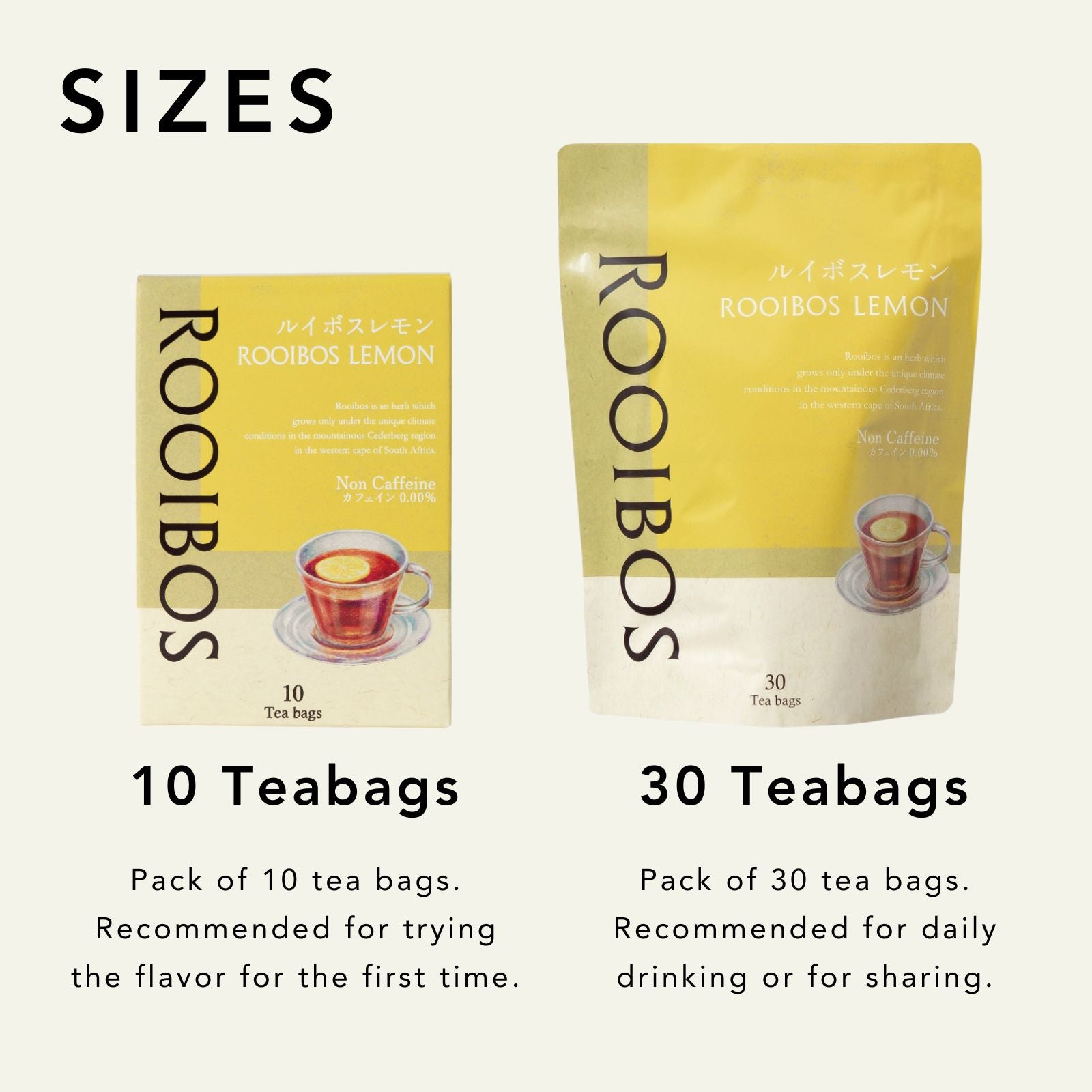 Flavored Rooibos Tea Lemon Teabags