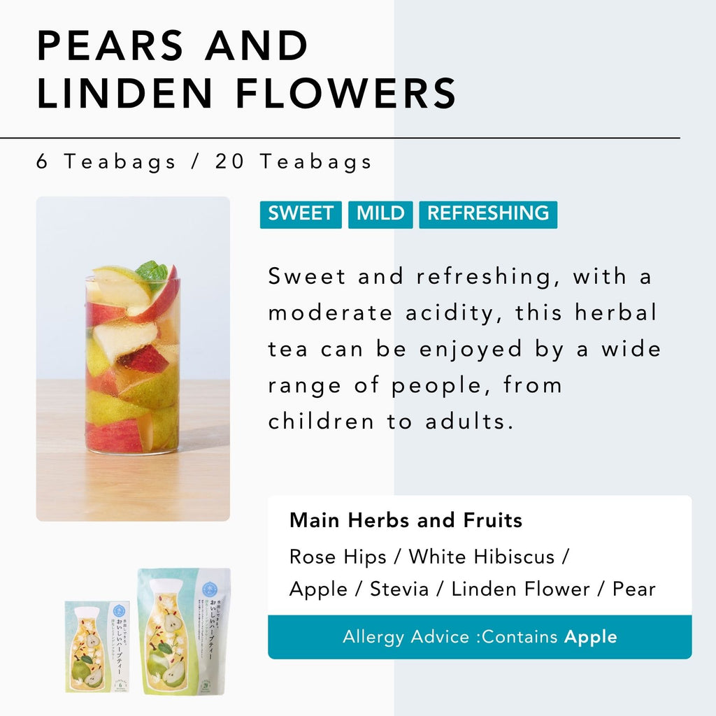 Cold Brew Fruity Herbal Tea Pears and Lindenflowers