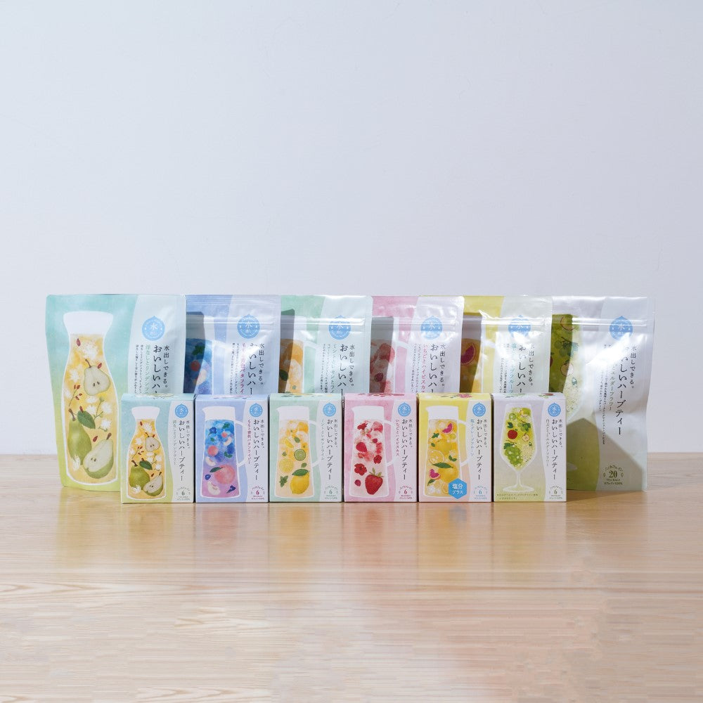 Cold Brew Fruity Herbal Tea Peach and Blue Butterfly Pea